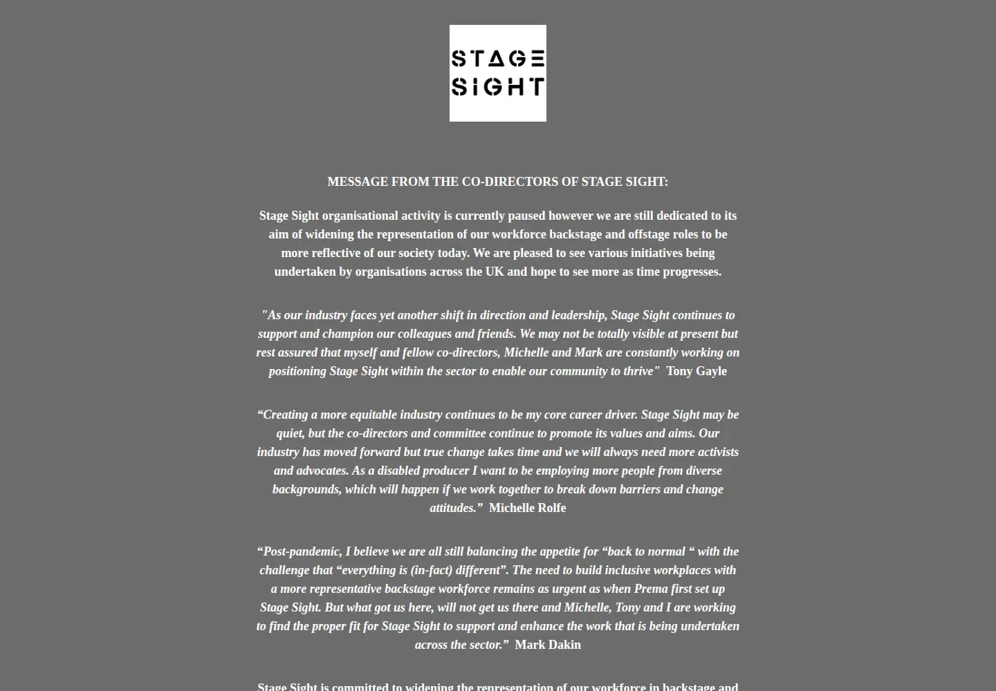 Screenshot of stagesight.org
