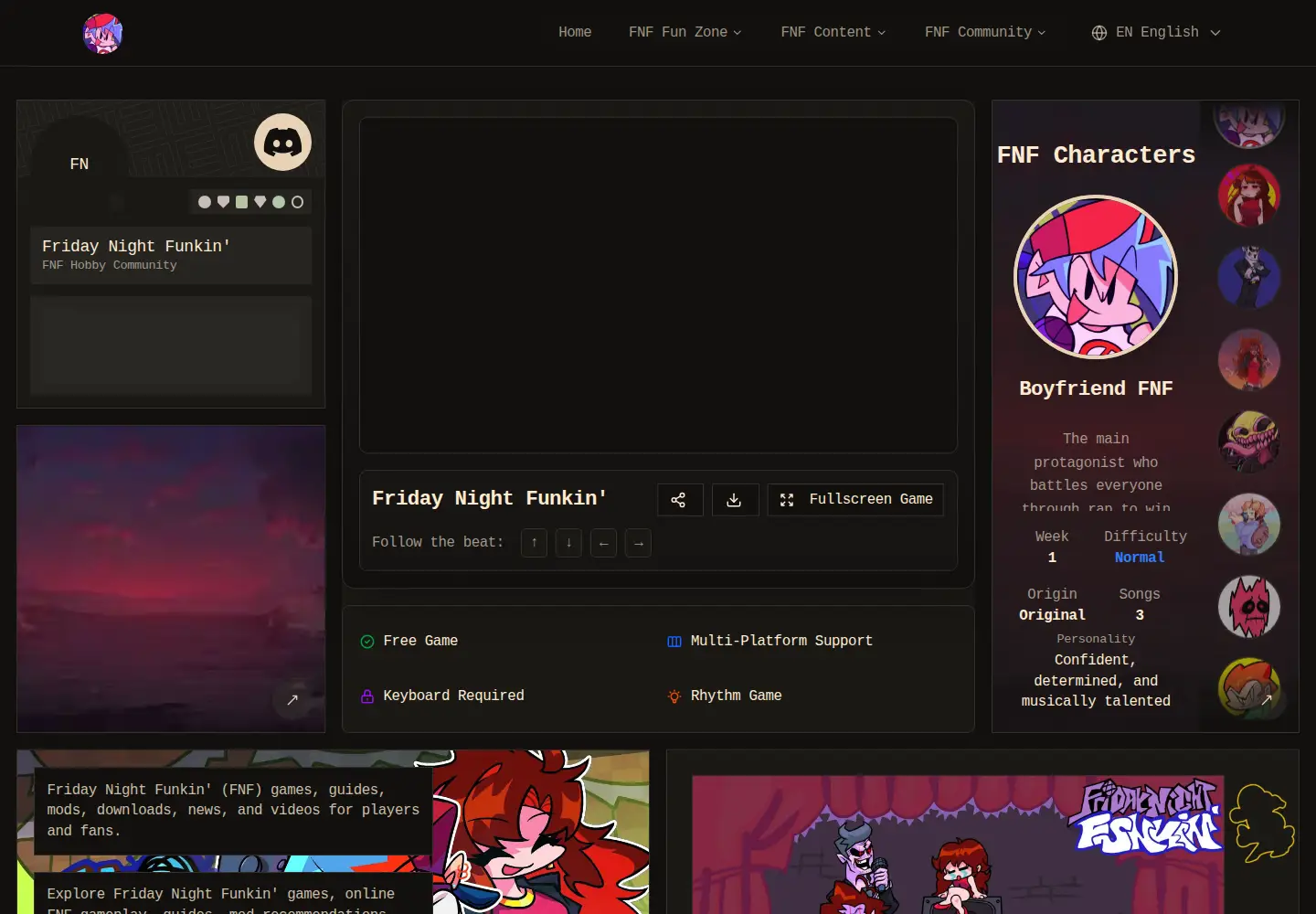 Screenshot of friday-night-funkin.net