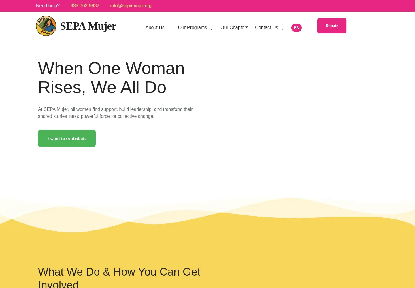 Screenshot of sepamujer.org
