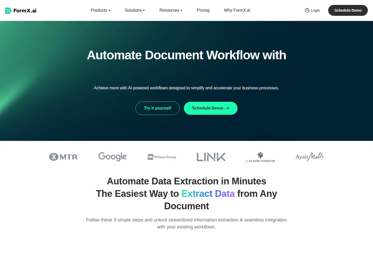 Screenshot of formx.ai