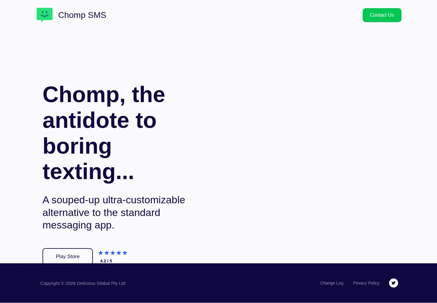 Screenshot of chompsms.com