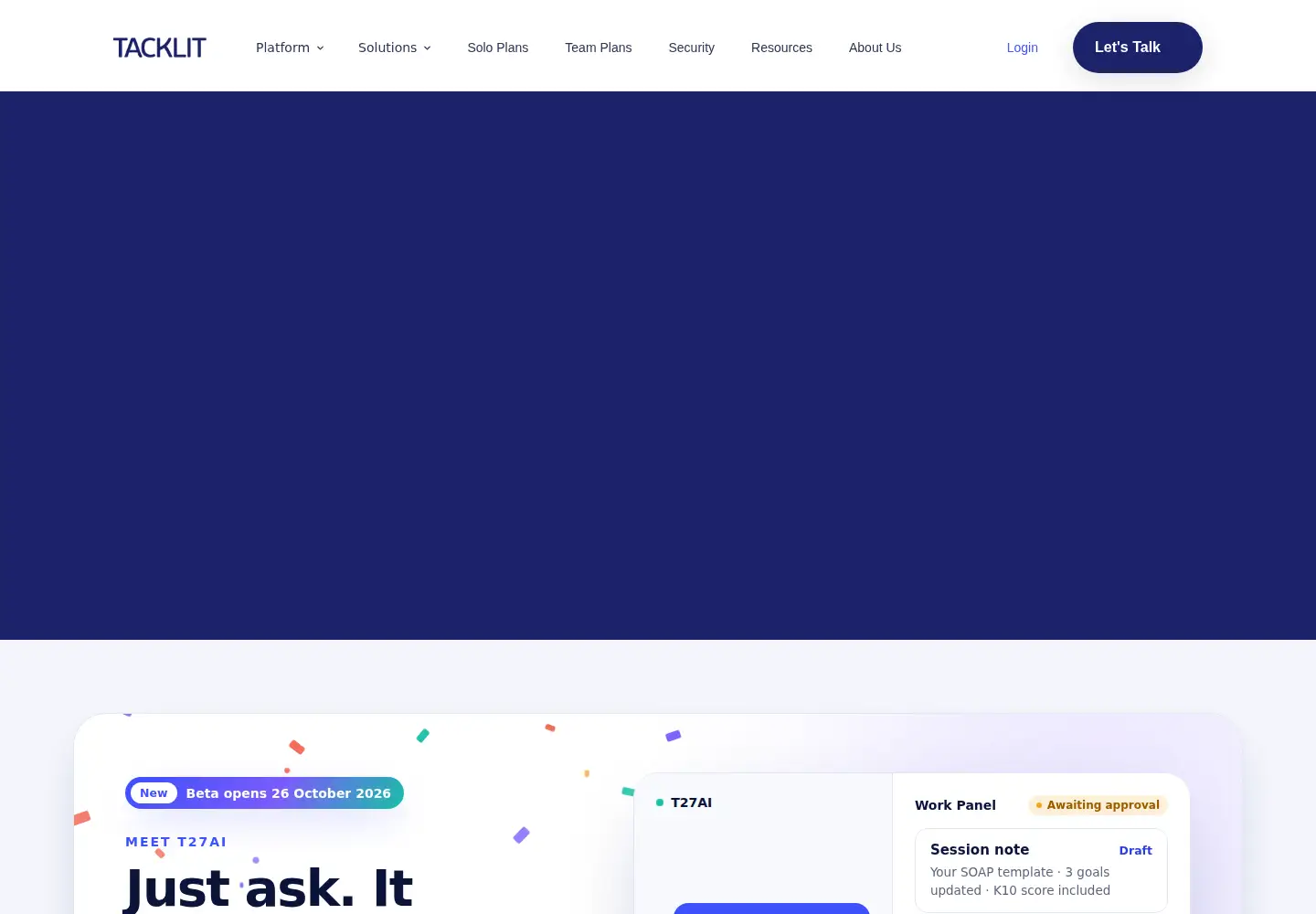 Screenshot of tacklit.com