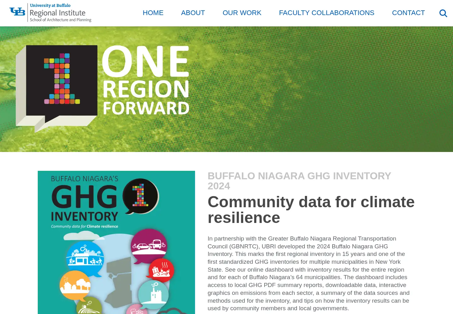 Screenshot of oneregionforward.org