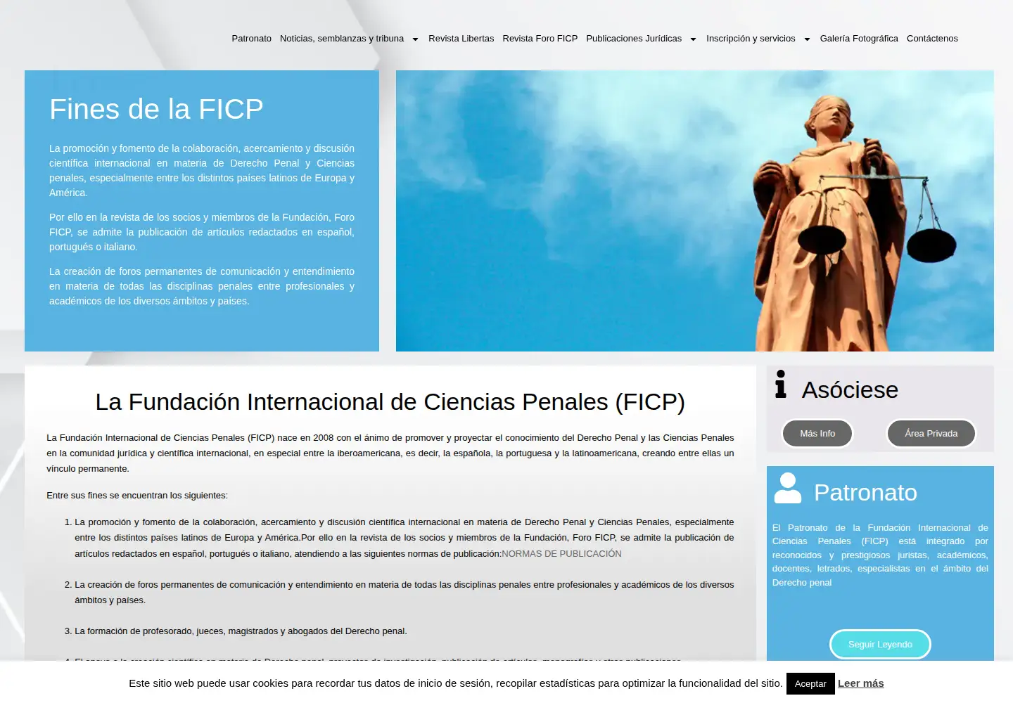 Captured homepage of ficp.es in the current scan