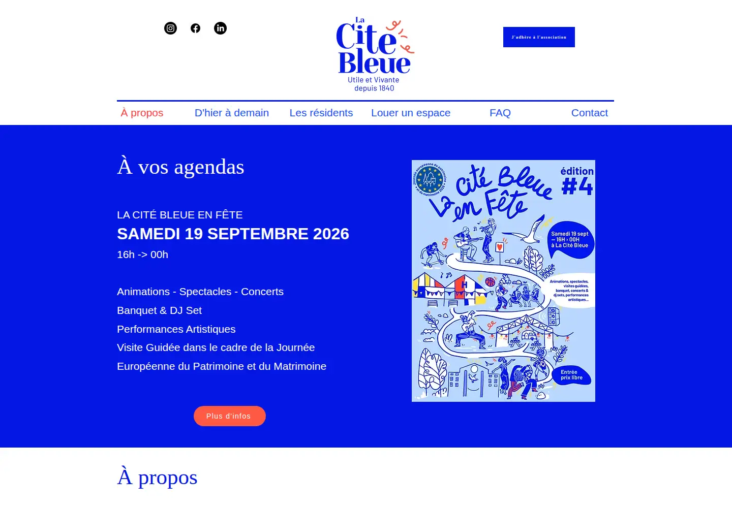 Screenshot of cite-bleue.fr