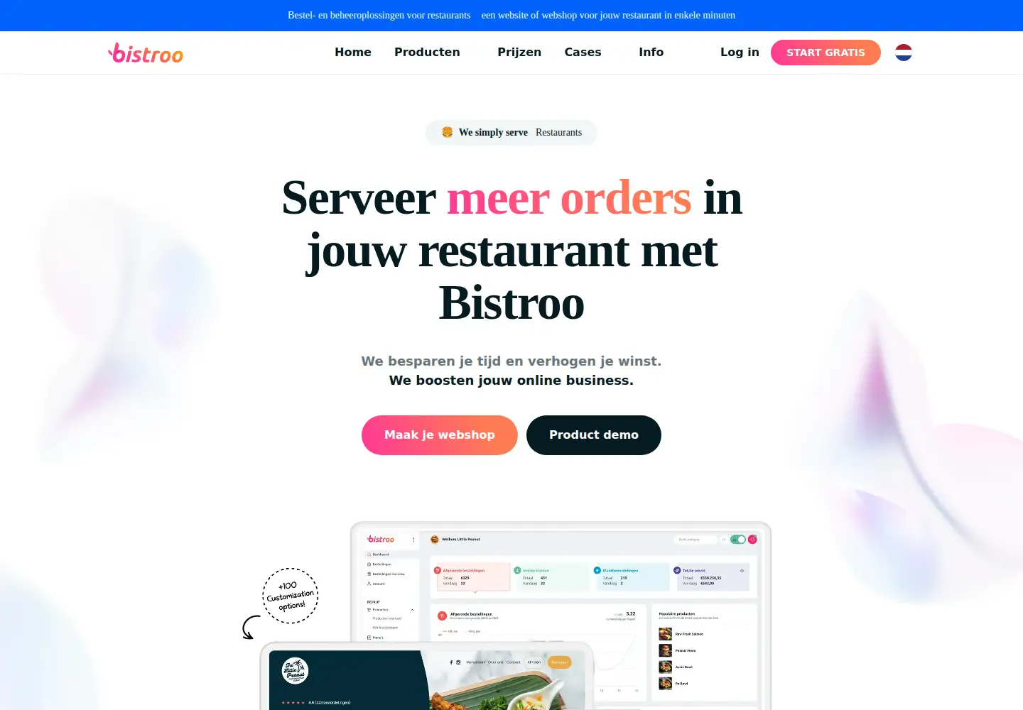 Screenshot of bistroo.nl