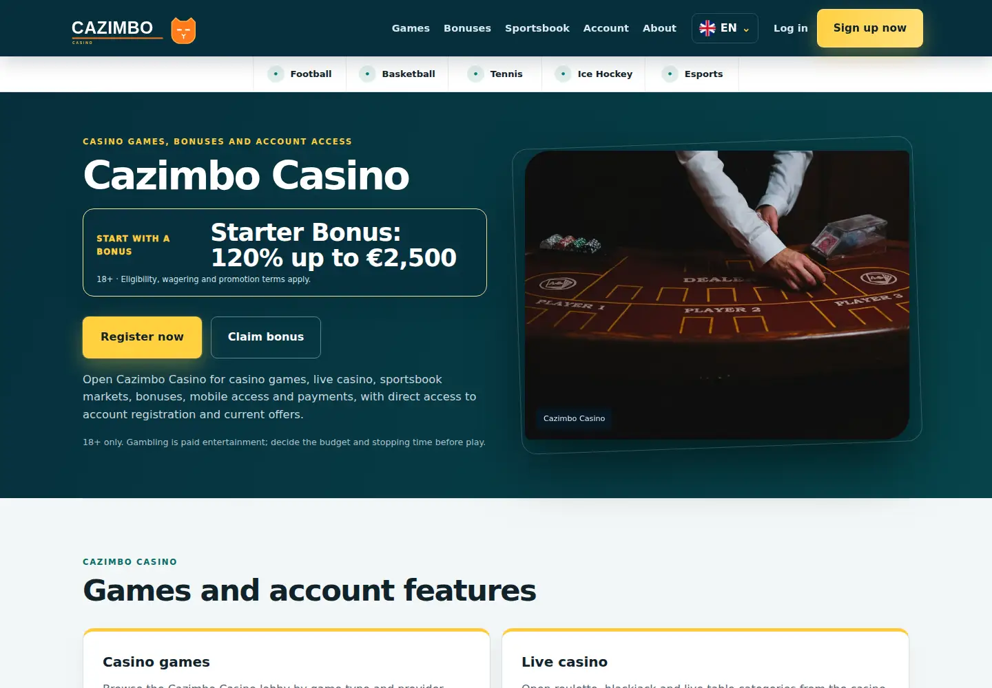 Screenshot of cazimbo.eu