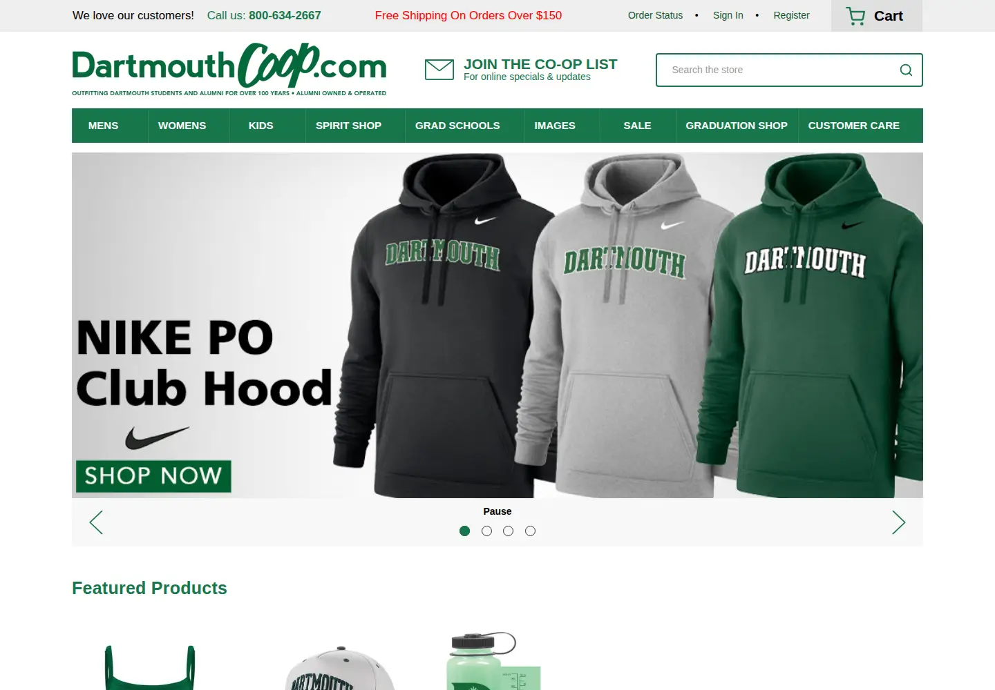 Screenshot of dartmouthcoop.com