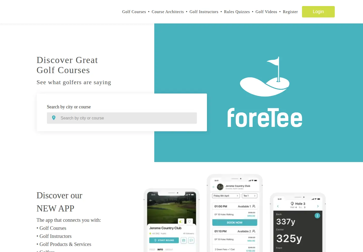 Captured homepage of foretee.com in the current scan