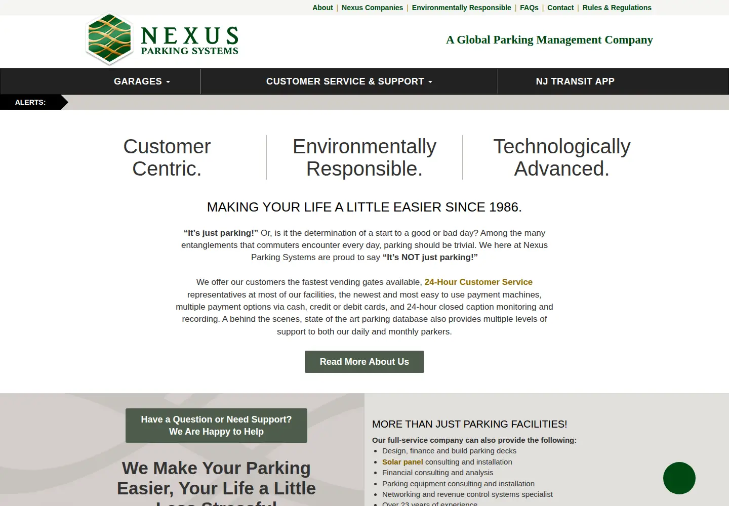 Screenshot of nexusparkingsystems.com