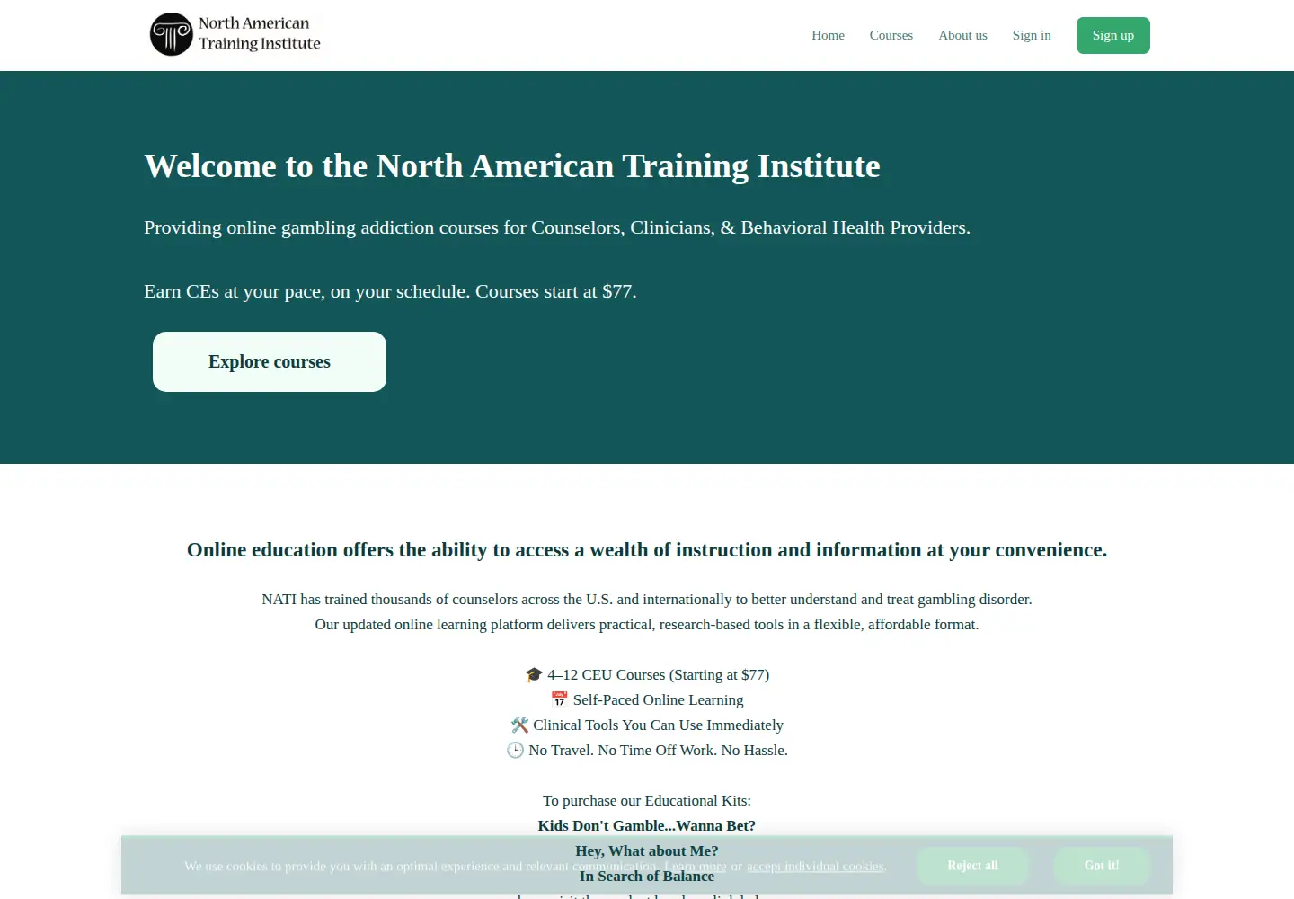 Screenshot of nati.org