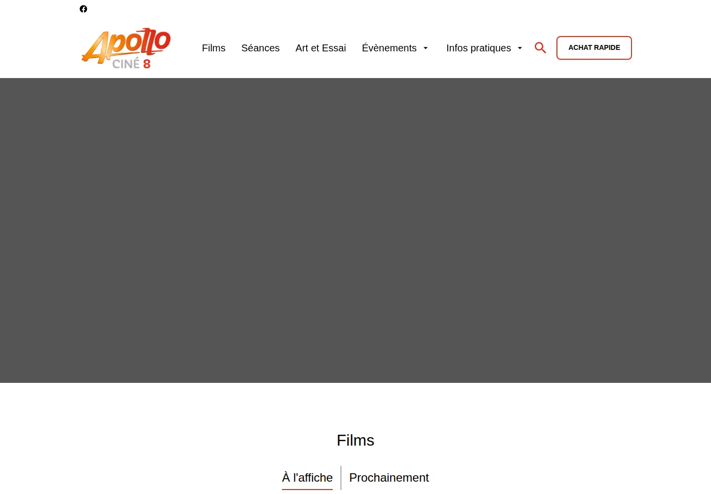 Captured homepage of apollocine8.fr in the current scan