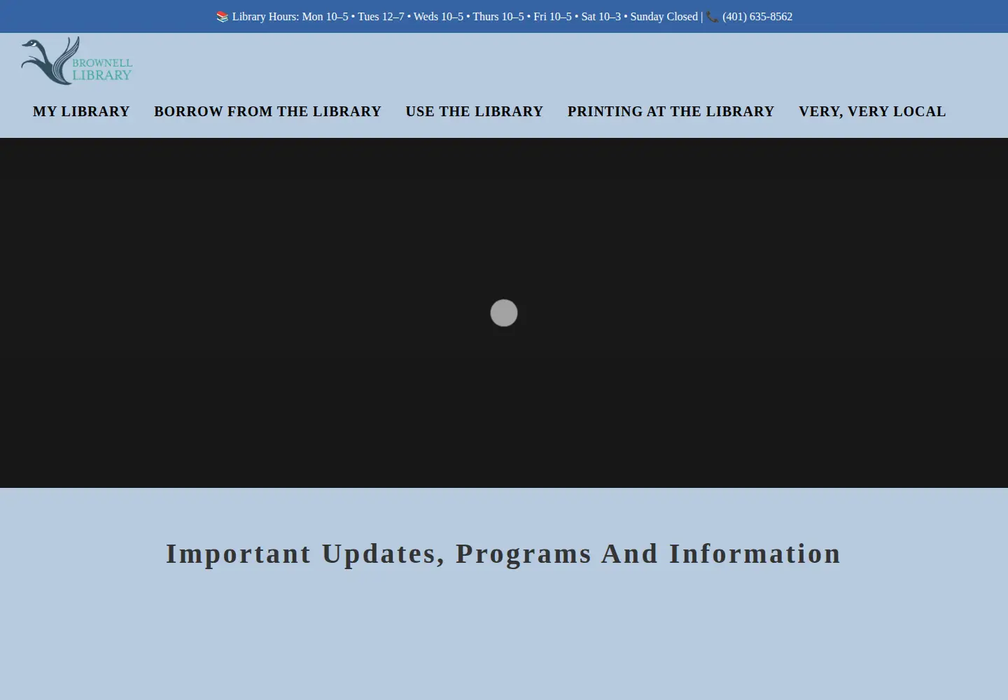 Screenshot of brownell-libraryri.org