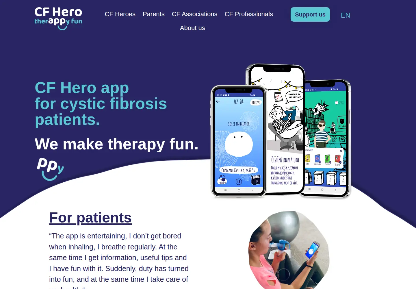 Screenshot of cfhero.org