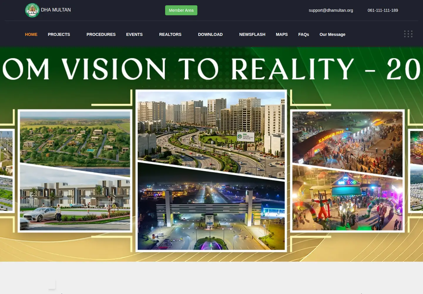 Captured homepage of dhamultan.org in the current scan