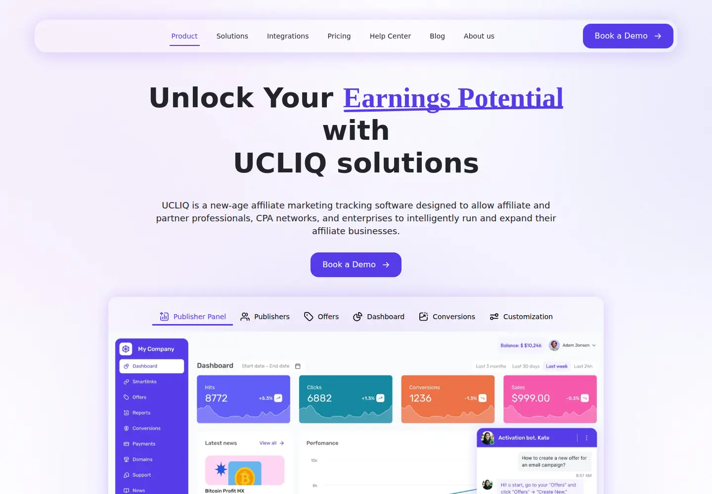 Captured homepage of ucliq.com in the current scan