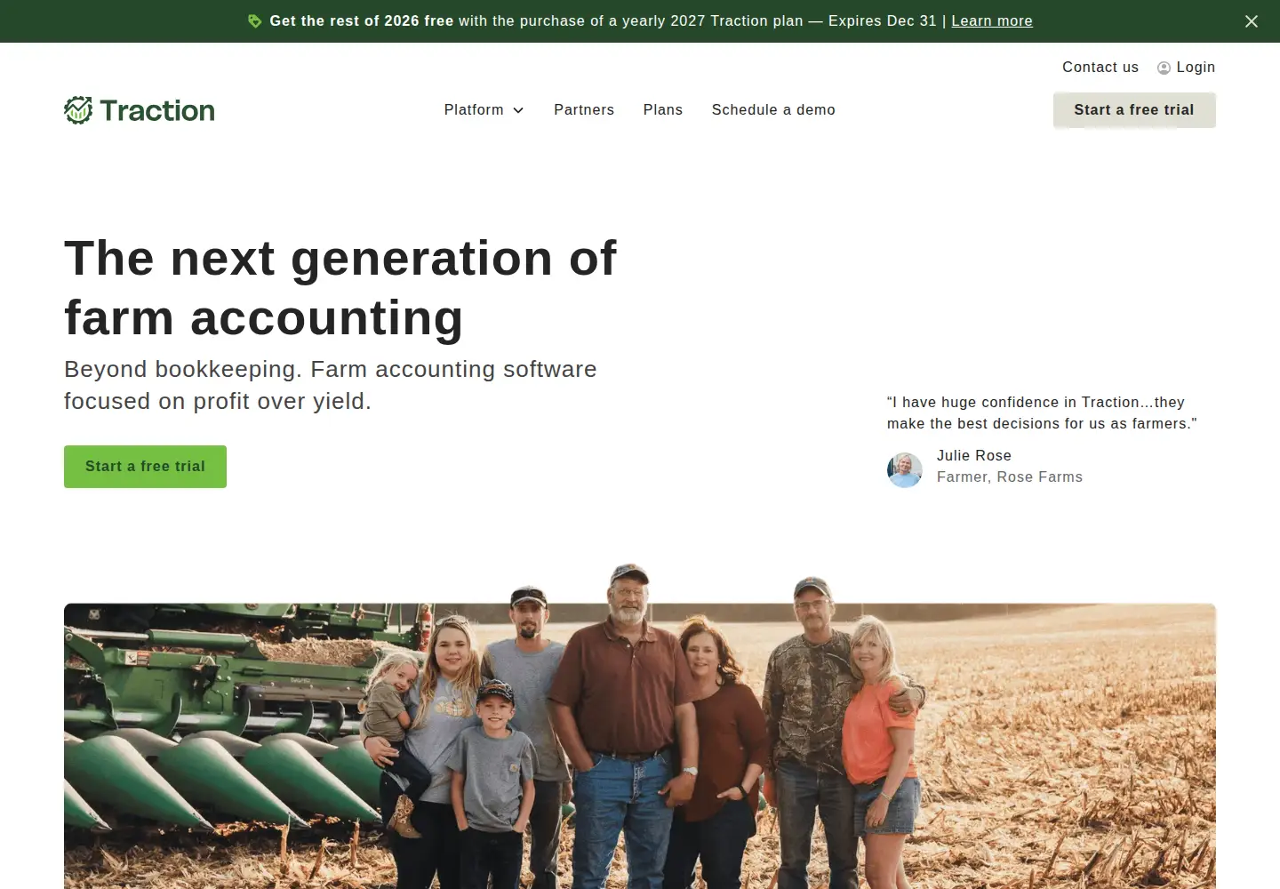 Screenshot of tractionag.com