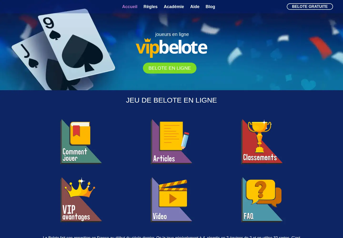 Captured homepage of vipbelote.fr in the current scan