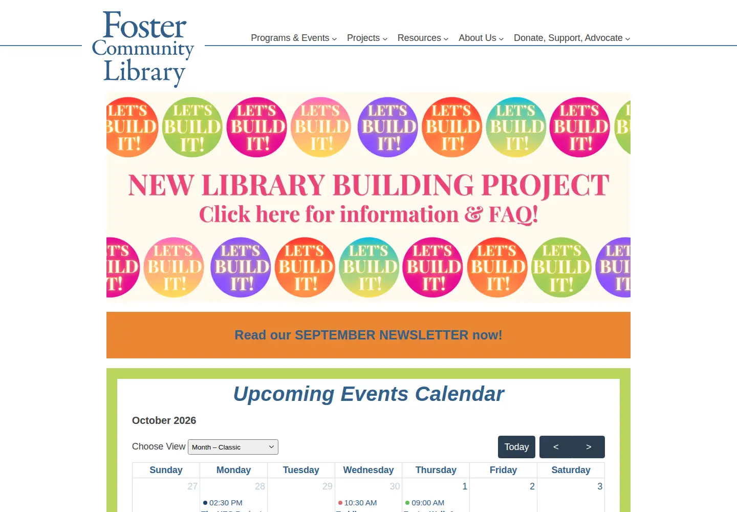 Screenshot of fosterlibraries.org