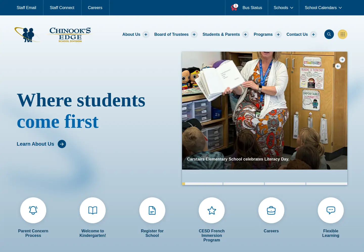 Screenshot of cesd73.ca