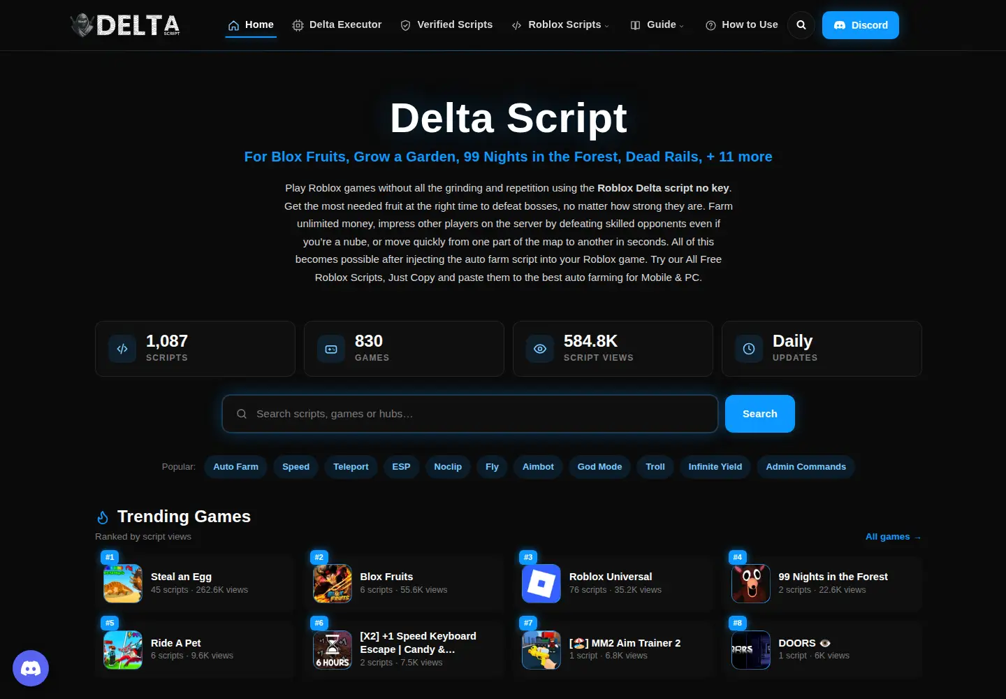 Screenshot of deltascript.dev