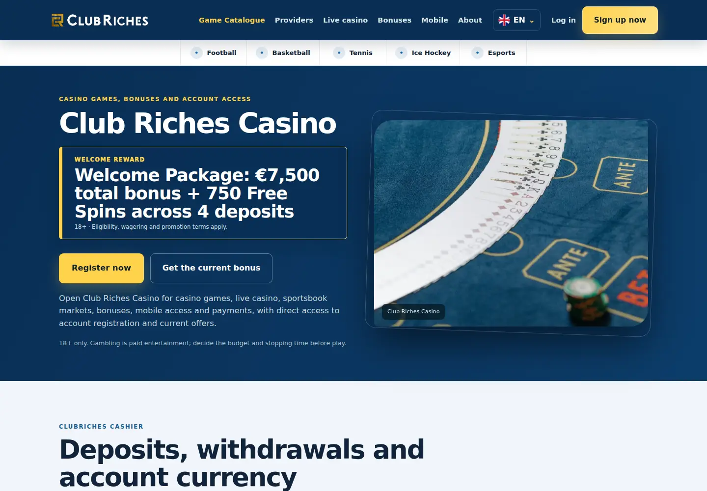 Screenshot of clubriches.eu