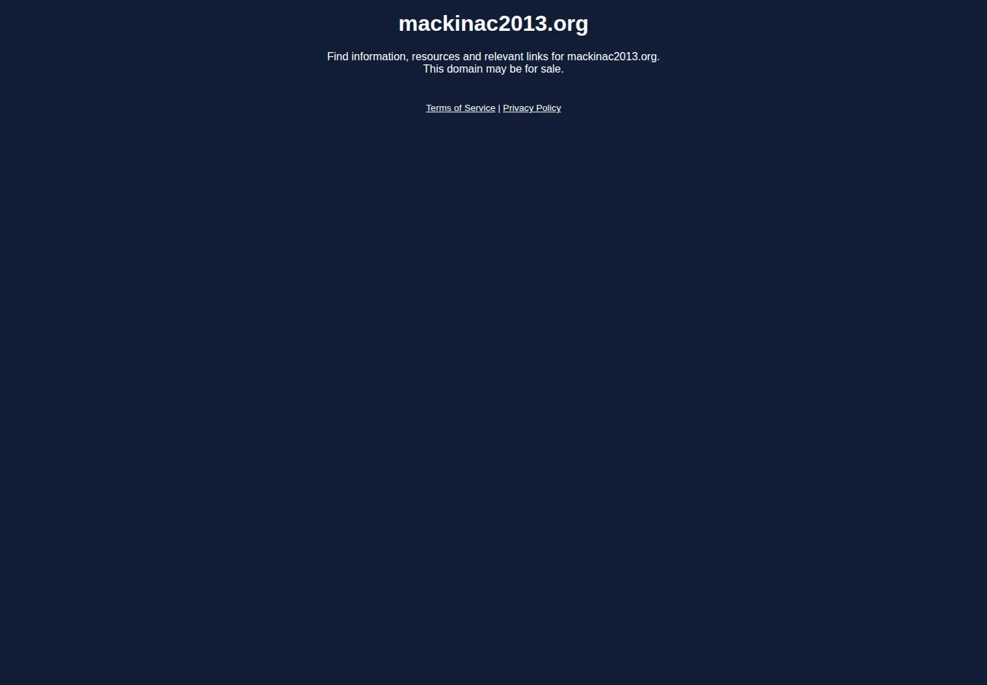 Screenshot of mackinac2013.org