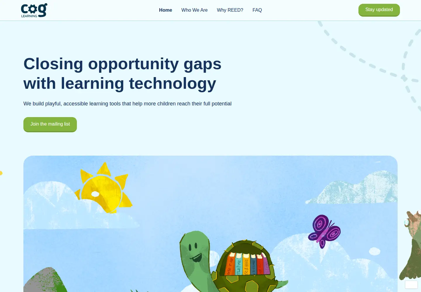 Captured homepage of coglearning.org in the current scan