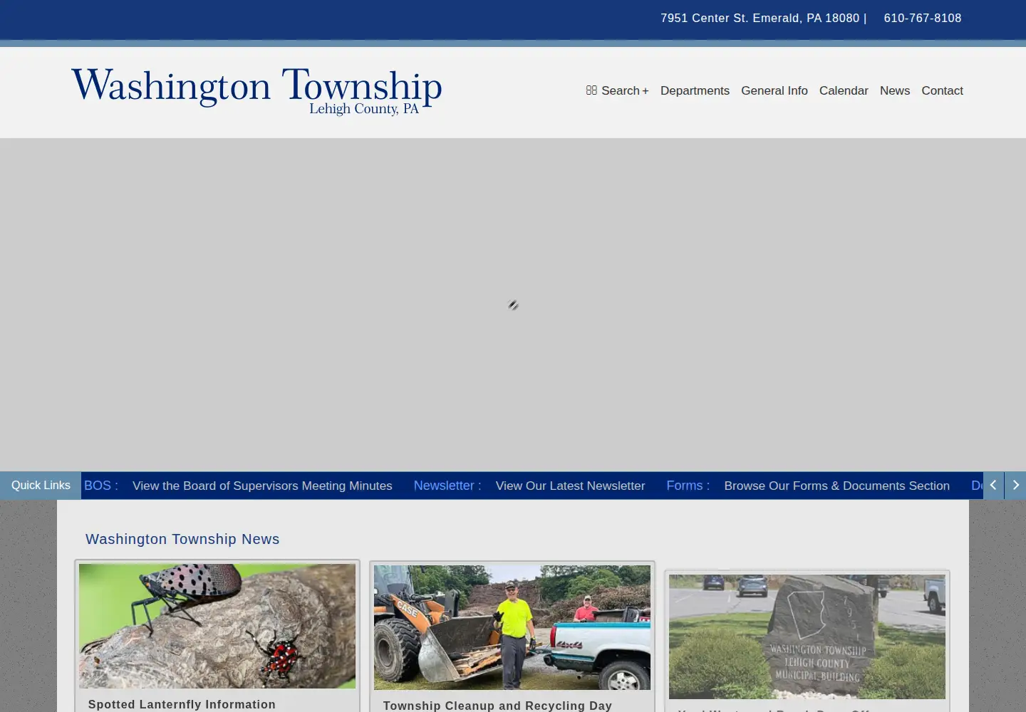 Captured homepage of washingtonlehigh.org in the current scan