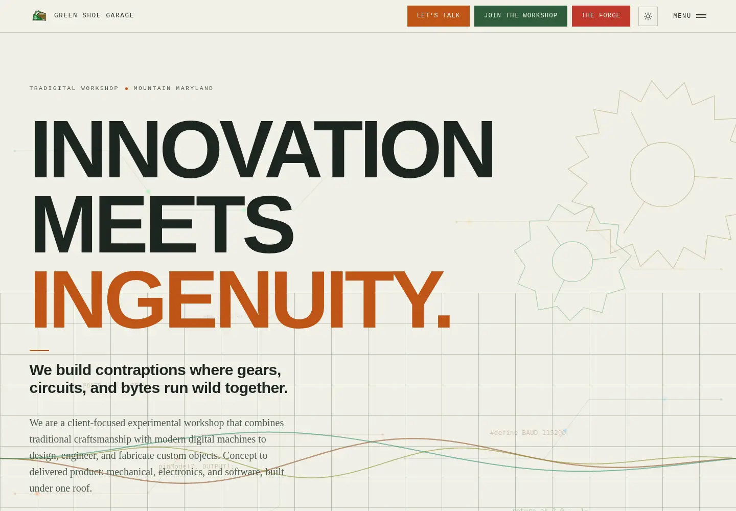 Screenshot of greenshoegarage.com