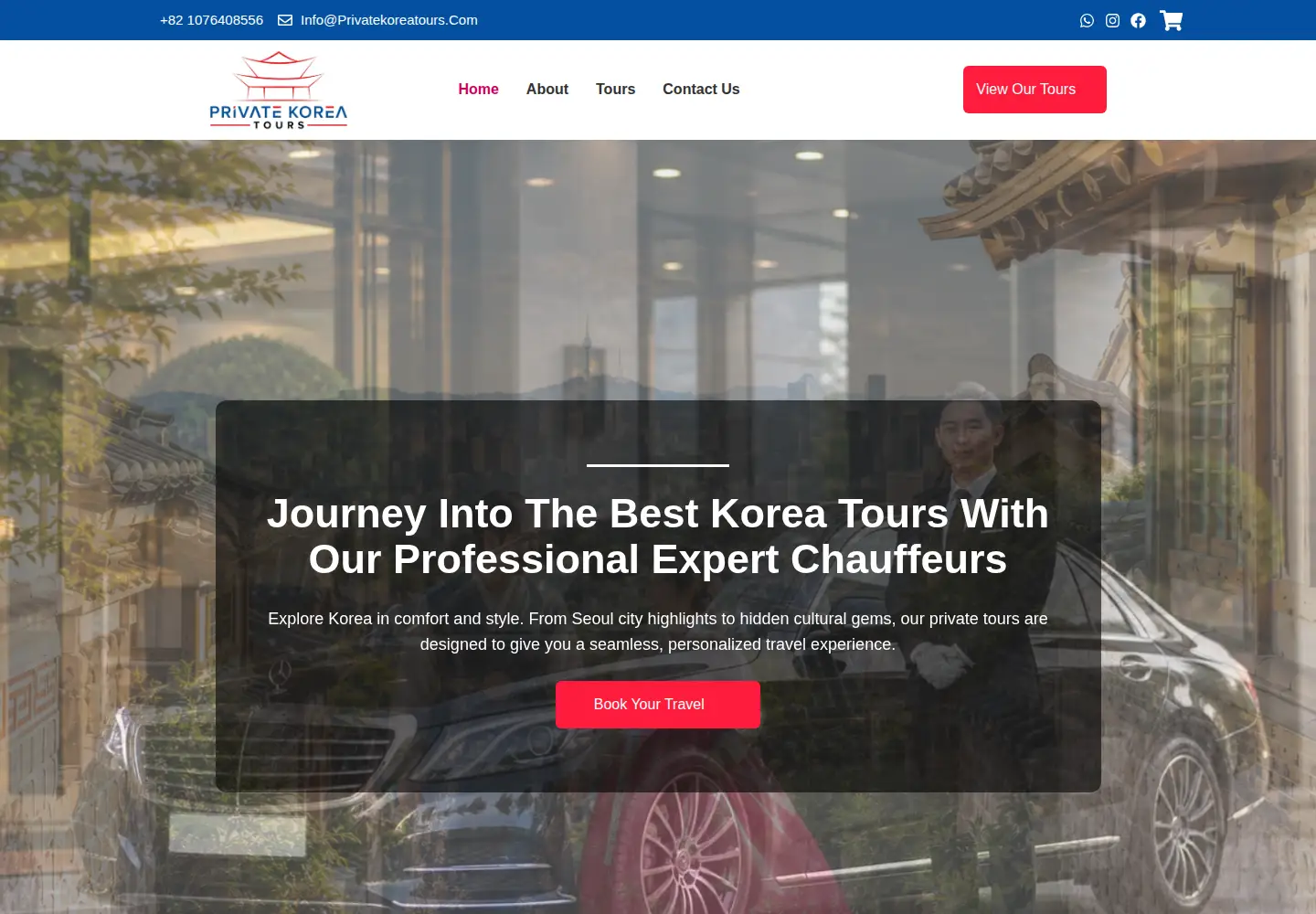 Screenshot of privatekoreatours.com
