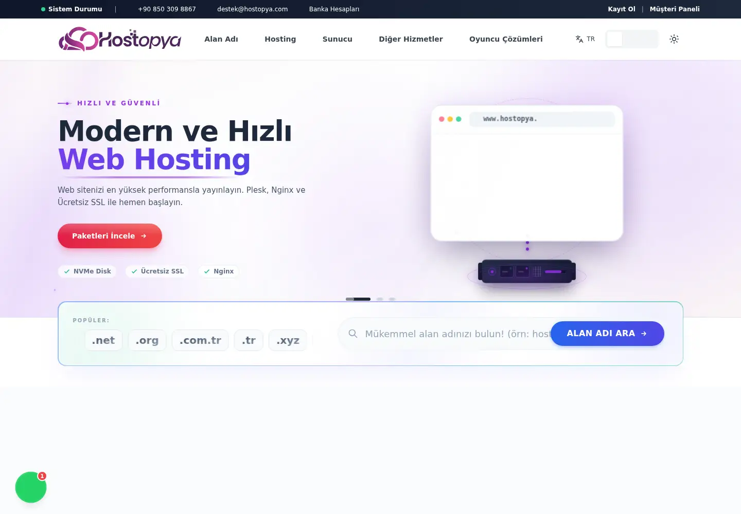 Screenshot of hostopya.com