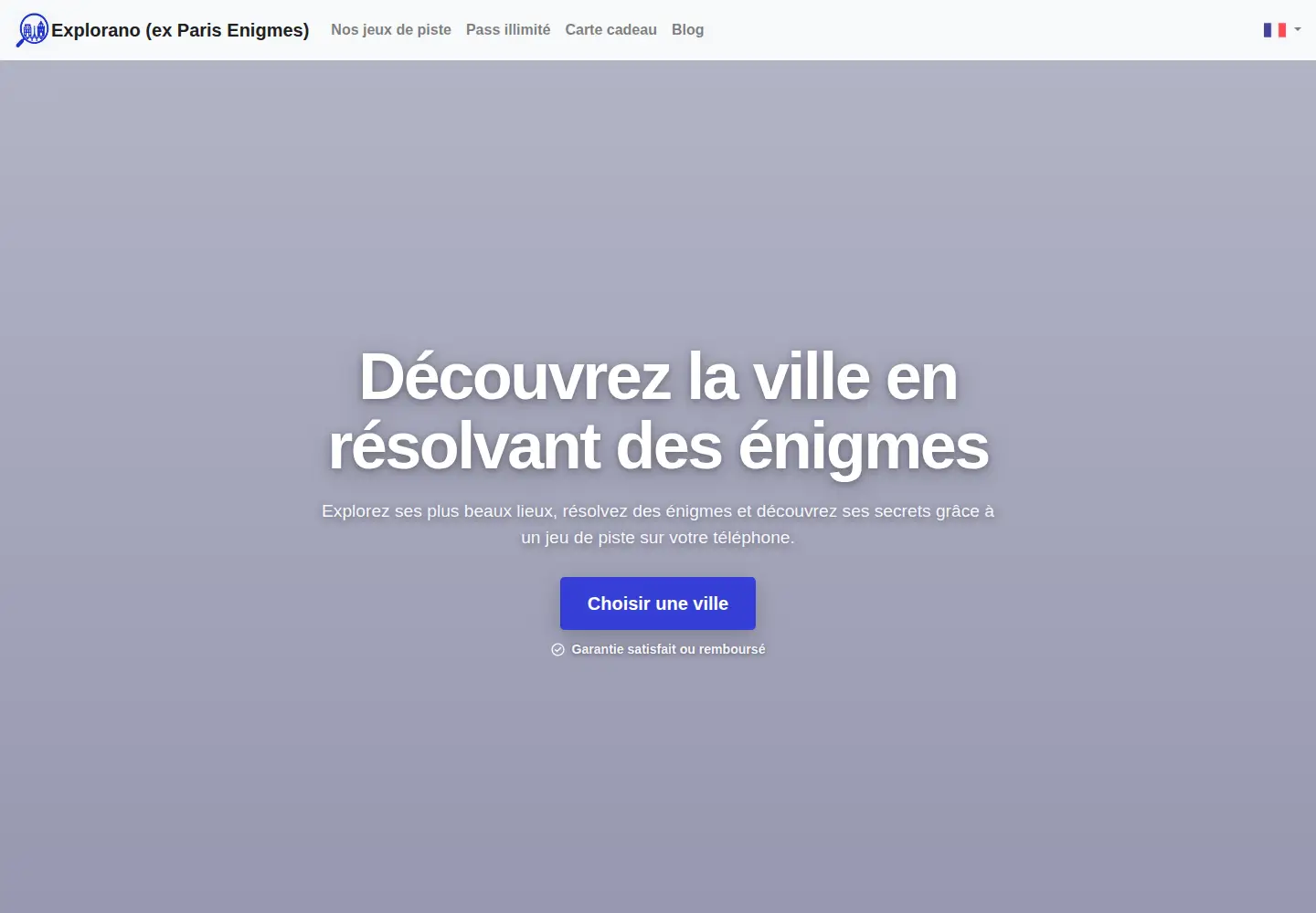 Screenshot of parisenigmes.com