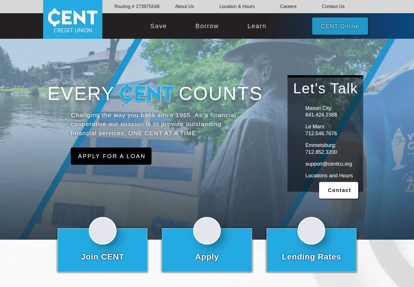 Screenshot of centcu.org