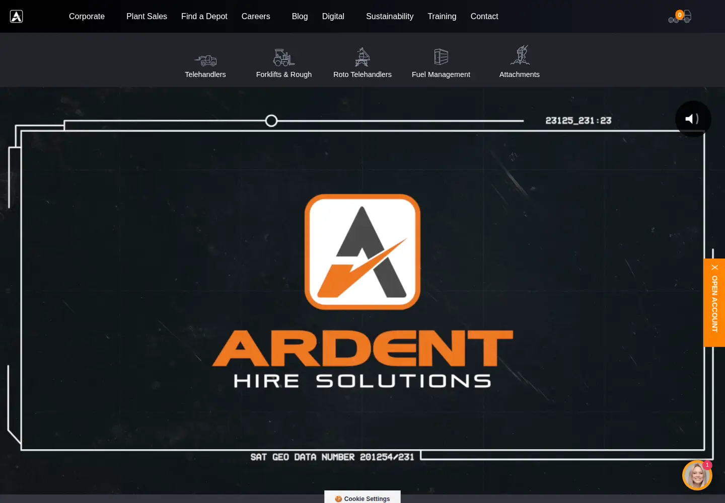 Screenshot of ardenthire.com