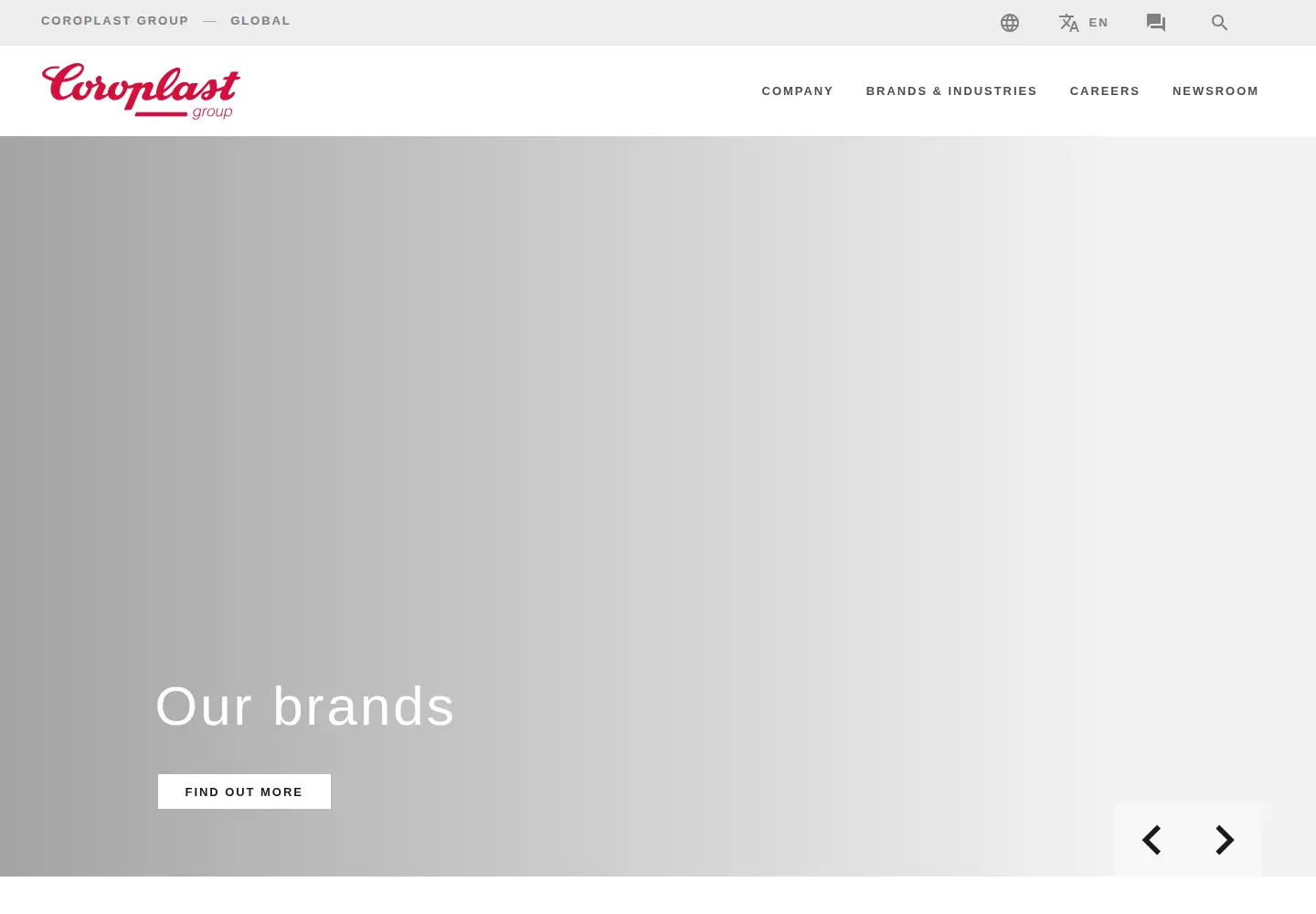 Captured homepage of coroplast-group.com in the current scan