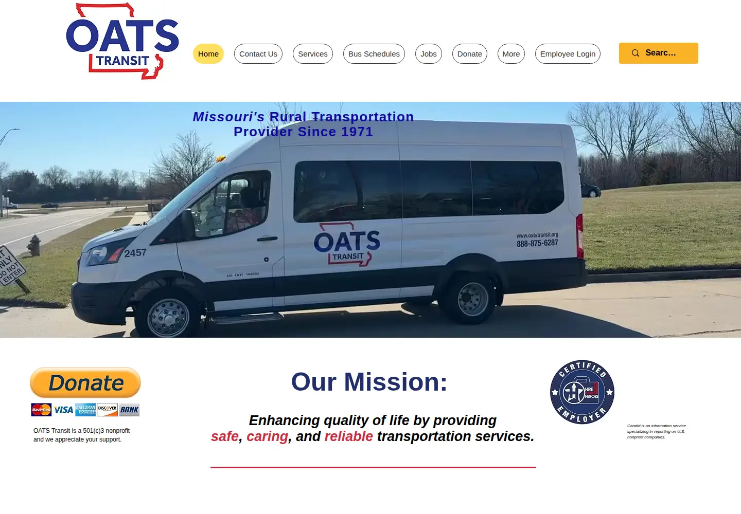 Screenshot of oatstransit.org