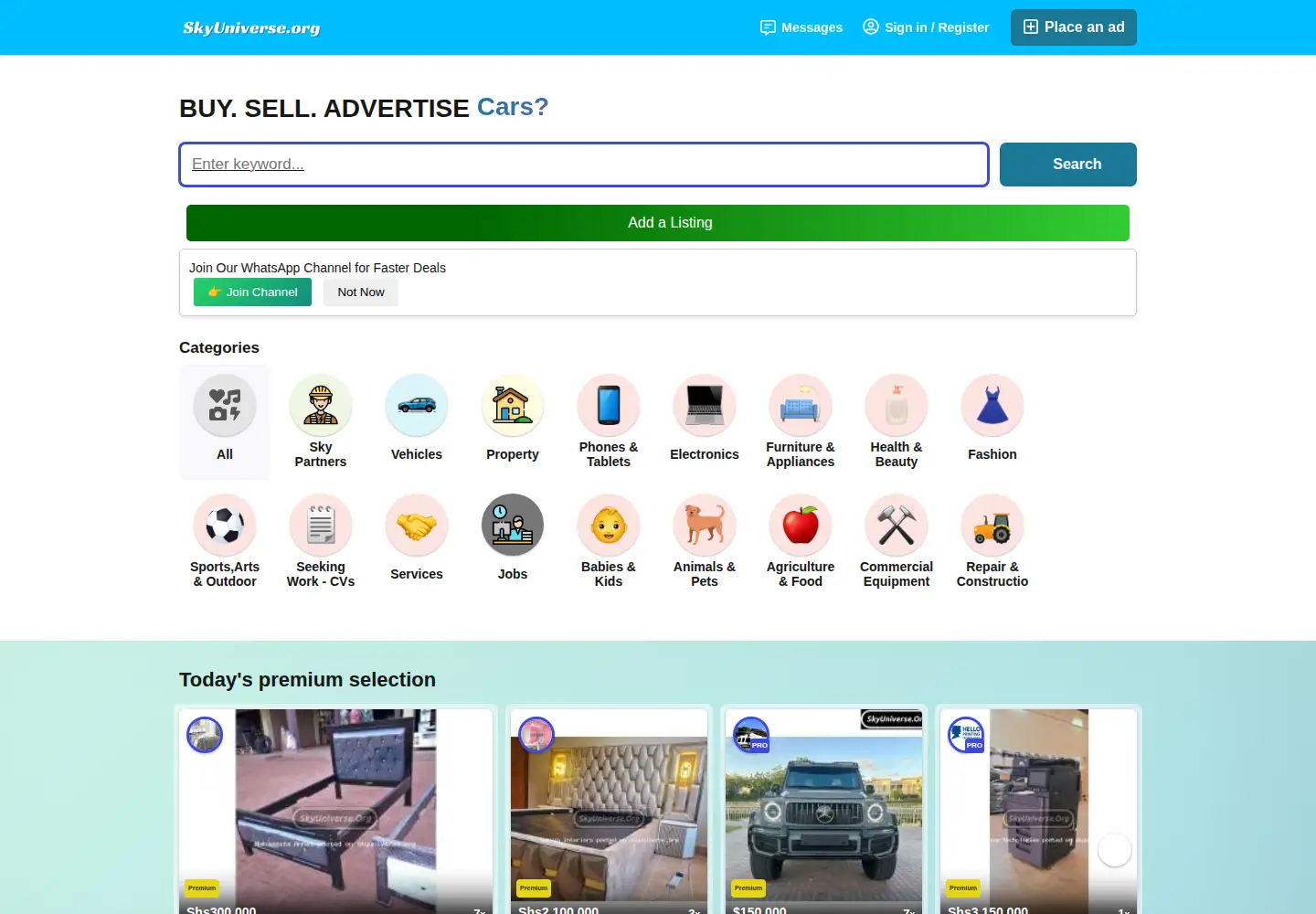 Screenshot of skyuniverse.org