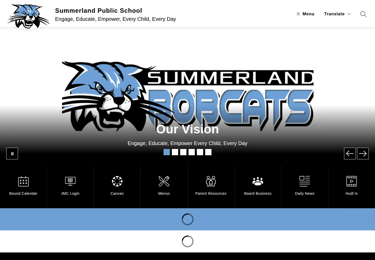 Captured homepage of summerlandbobcats.org in the current scan