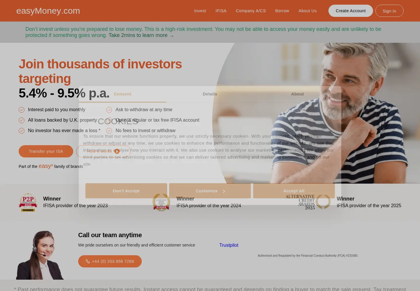 Screenshot of easymoney.com