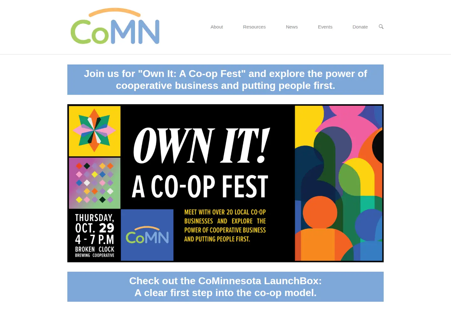 Screenshot of cominnesota.coop