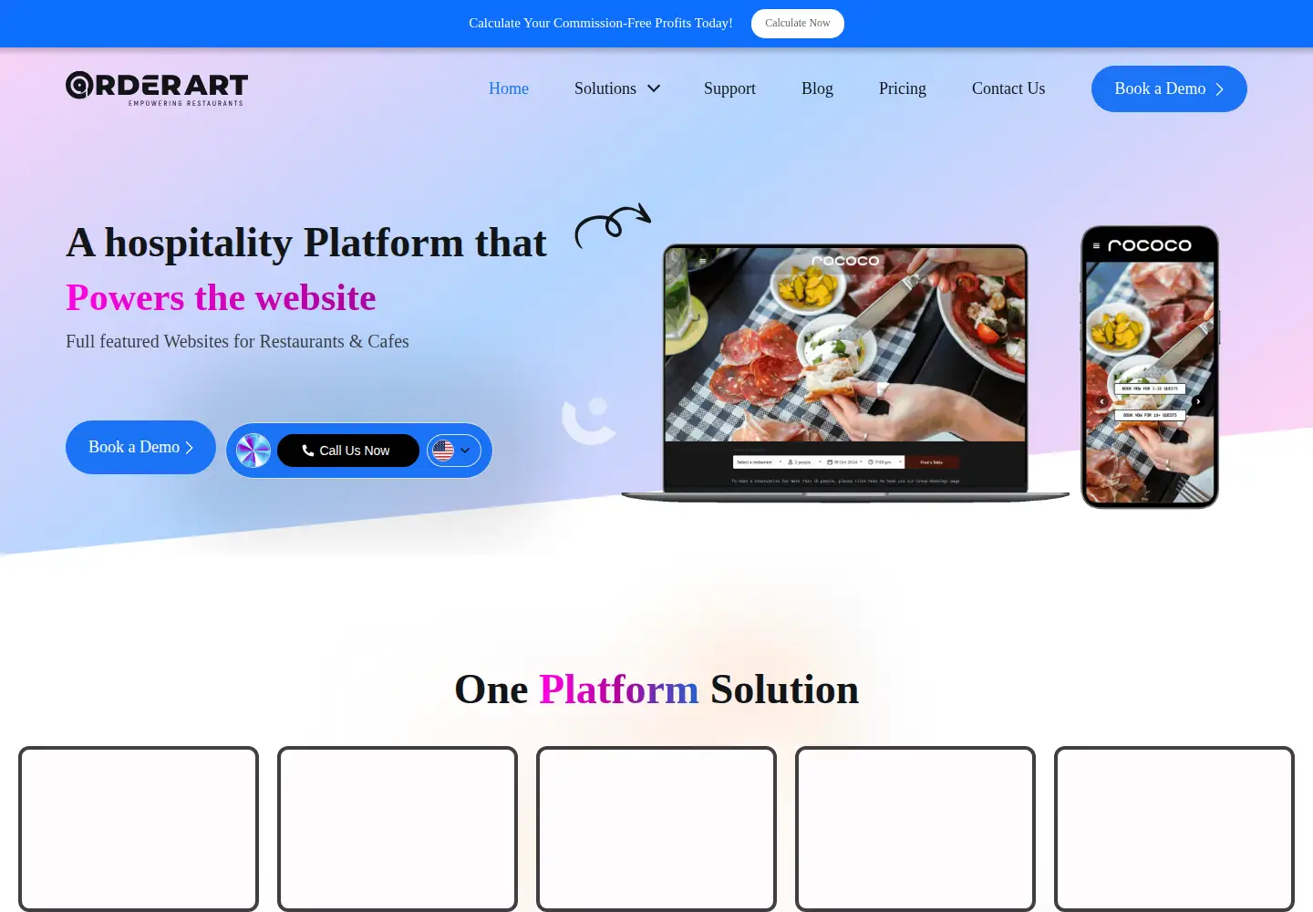 Captured homepage of orderart.com.au in the current scan