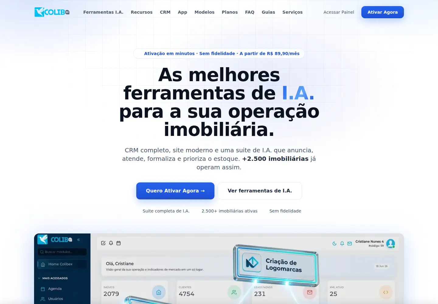 Captured homepage of colibex.com.br in the current scan