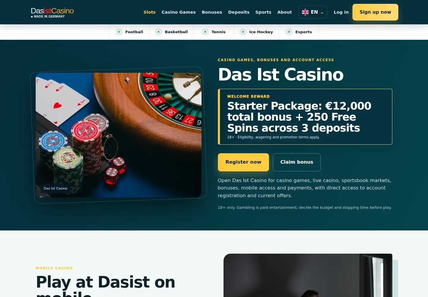 Screenshot of dasist.eu