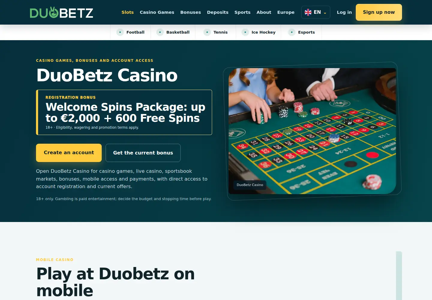Screenshot of duobetz.eu