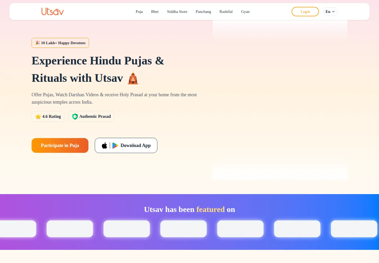 Screenshot of utsavapp.in