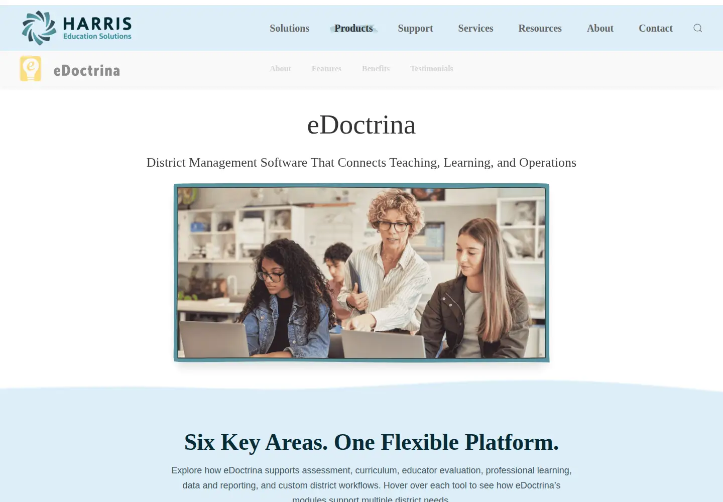 Captured homepage of edoctrina.org in the current scan