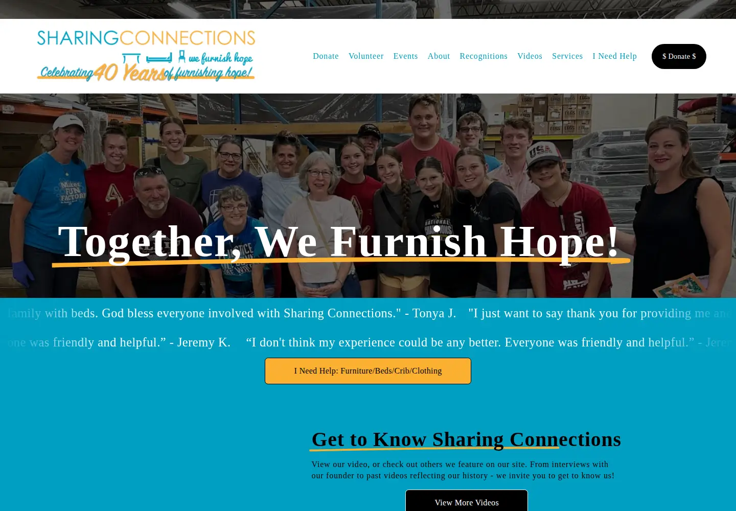 Screenshot of sharingconnections.org