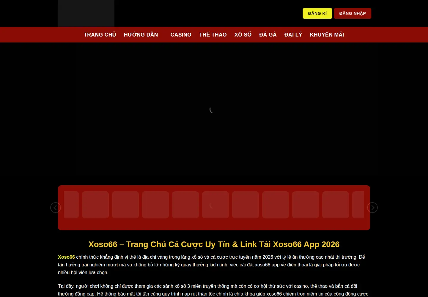 Captured homepage of xoso66.beauty in the current scan