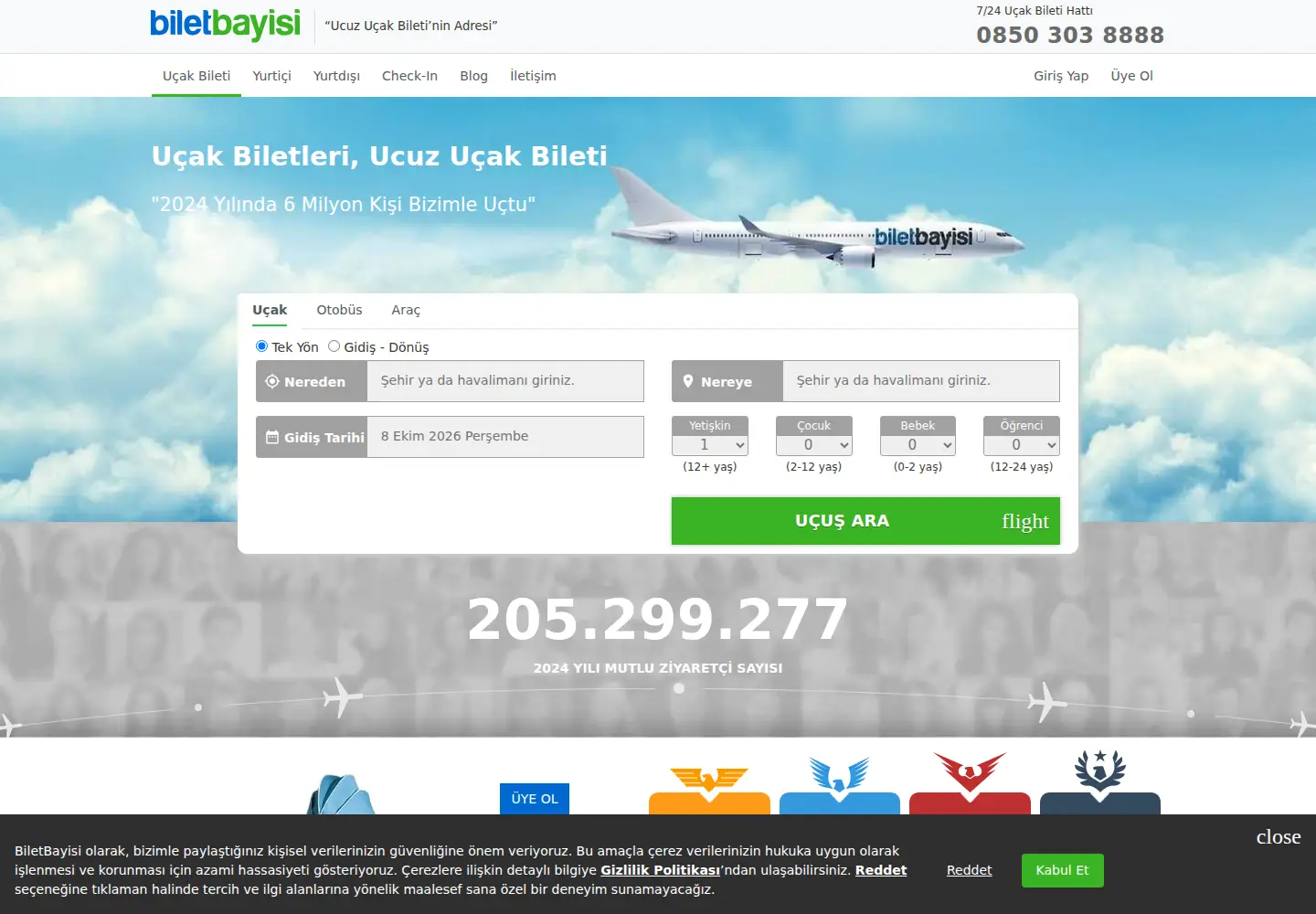 Captured homepage of biletbayisi.com in the current scan